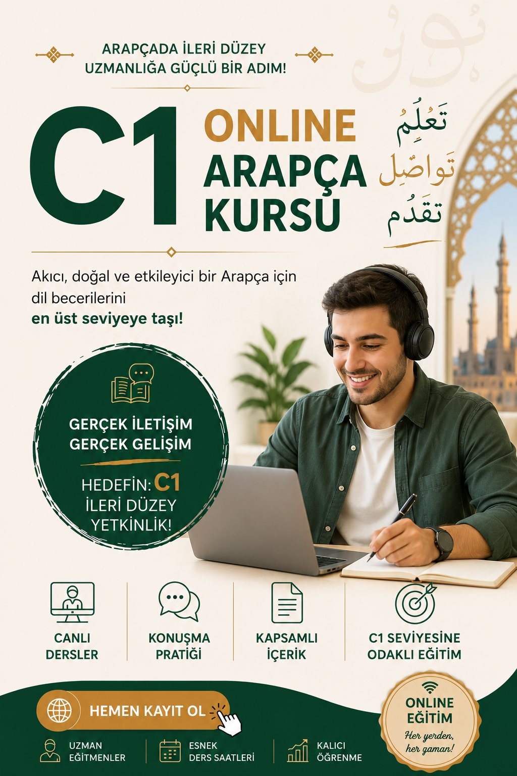C1 kursu banner dikey